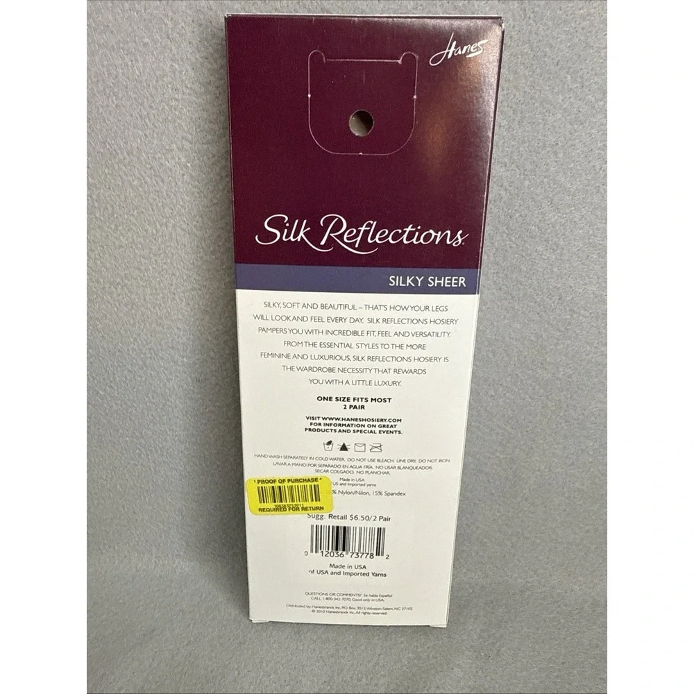 hanes silk reflections knee highs Style 775 Natural  P22